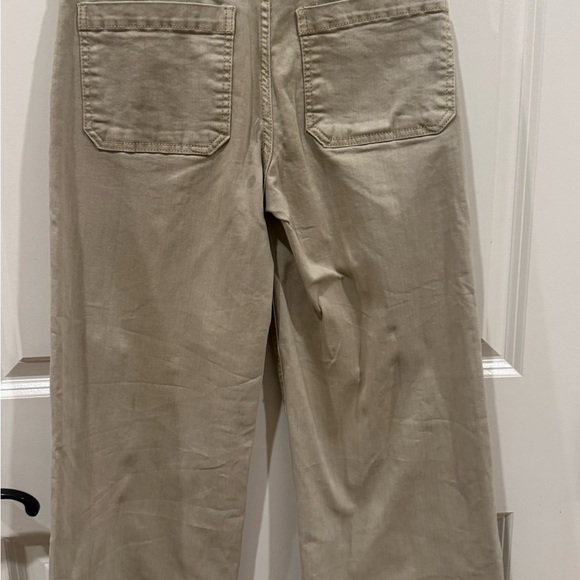 Oat High Rise Wide Leg Stretch Pants light khaki size 0/25 $80 - Picture 4 of 10